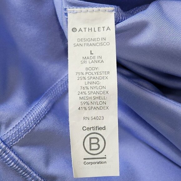 Athleta‎ Cross Train 7/8 Paddle Leggings Womens L Blue Colorblock Athletic - Picture 9 of 9